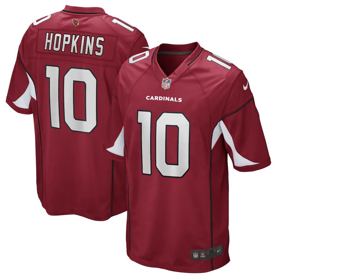 Men Arizona Cardinals 10 DeAndre Hopkins Nike Cardinal Player Game NFL Jersey